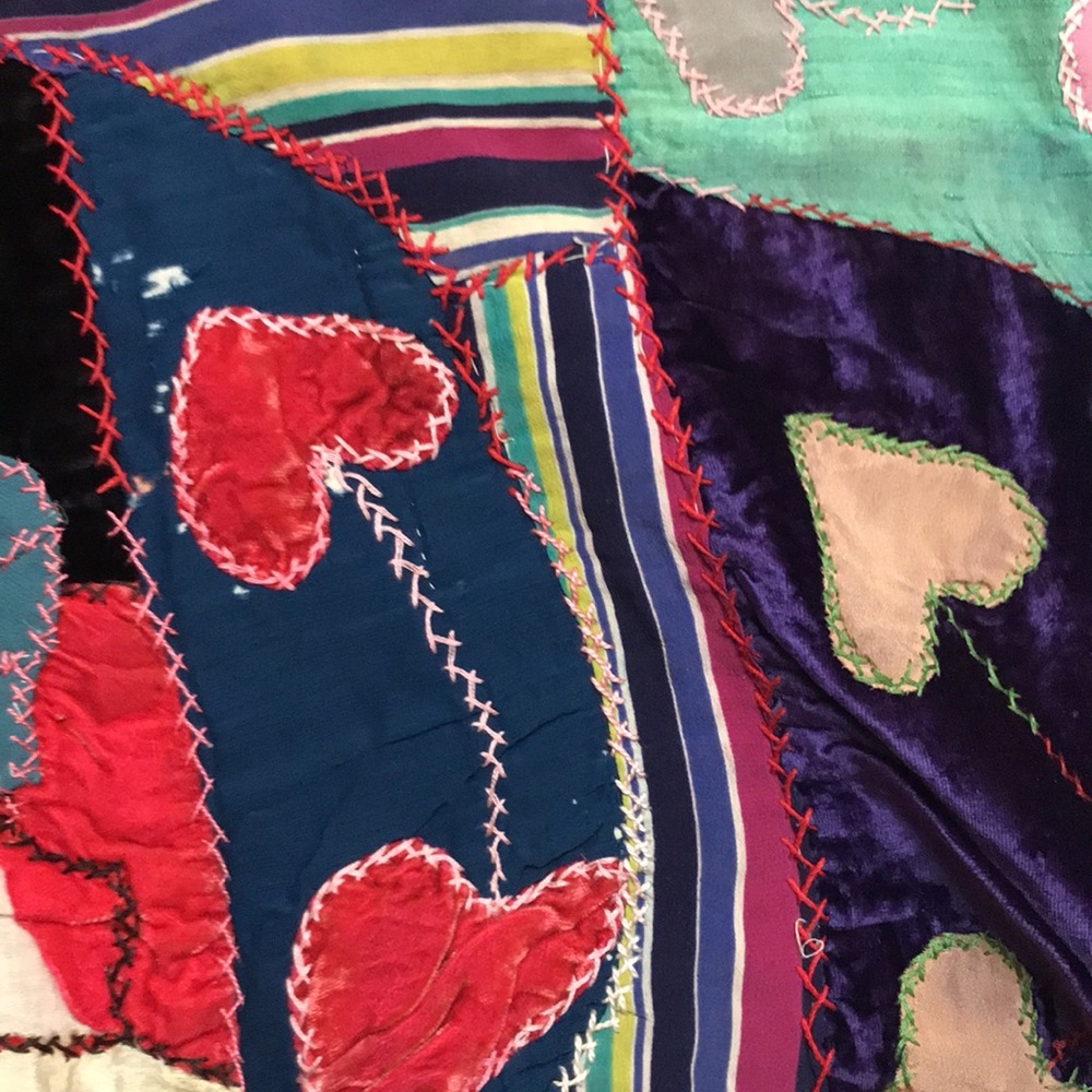 Vintage 🪡🧵 ❤️ 🪡🧵crazy quilt - Picture 1 of 12